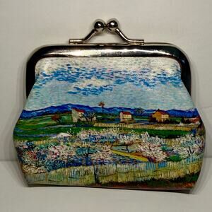 🎨 NWOT Coin Purse : Van Gogh Clasp Wallet Change Purse Art The White Orchard